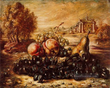 Schwarze Traube Giorgio de Chirico Stillleben Impressionist Ölgemälde